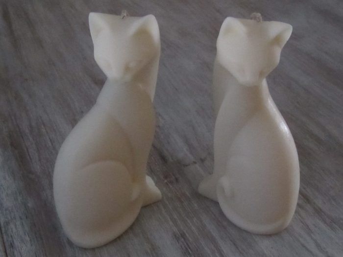 Bougie Artisanale parfumée Chat "Art déco" (droit) – Image 2