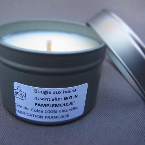Bougie aux huiles essentielles Bio de Pamplemousse