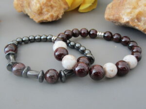 Bracelets Grenat et Hématite